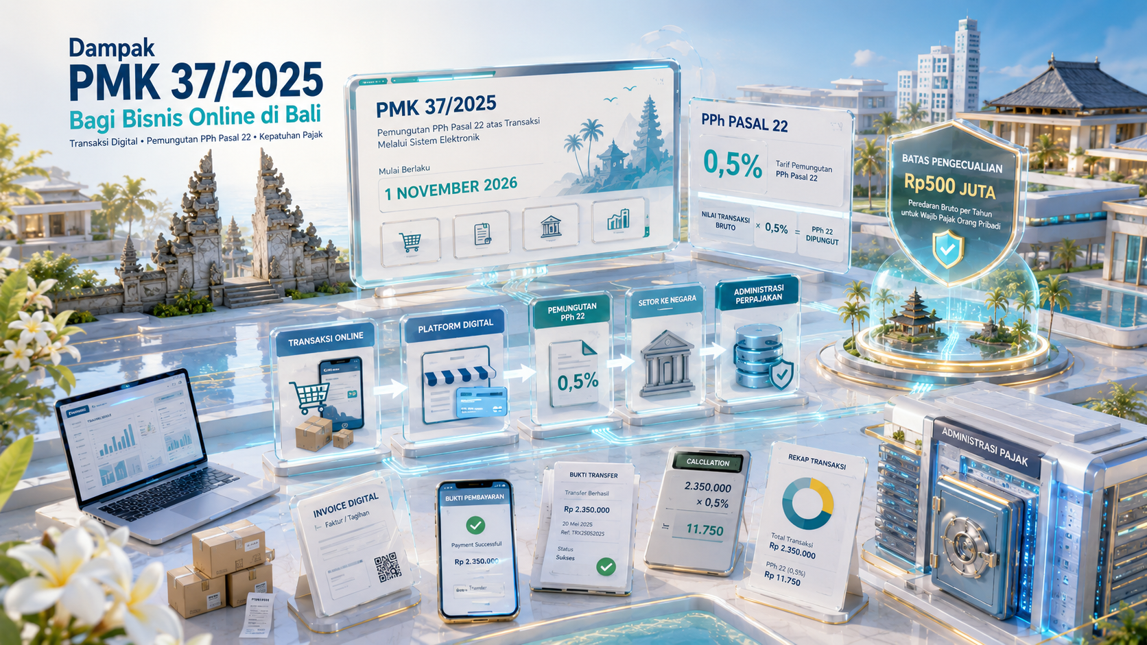 PPh Digital PMK 37/2025 dan dampaknya bagi bisnis online Bali
